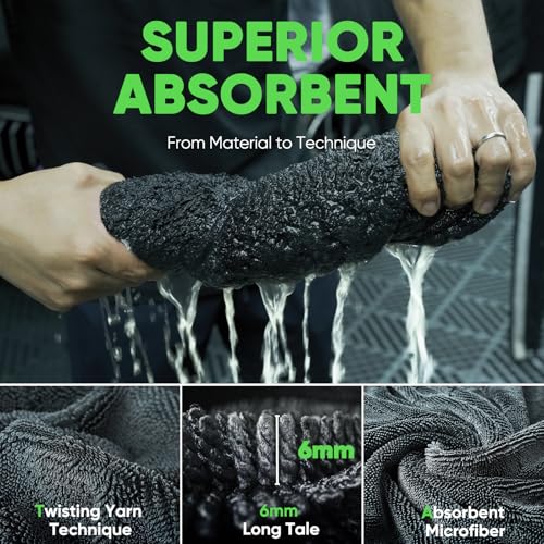 KKV 2-Pack Microfiber Towels (35"x 24") Extra Large Ultra Absorbent Drying Towel for Cars and Trucks, Without Streaks, Scratches, or Water Spots - Image 4