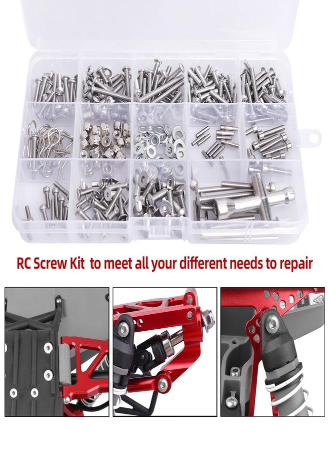 AllinRC 286pcs RC Screw Kit M2.5 M3 M4 Hex Screws Washers Lock Nuts Body Clips Wheel Pins Cross Wrench Hardware Fastener for 1/10 Traxxas Slash 4x4 2WD - Image 3