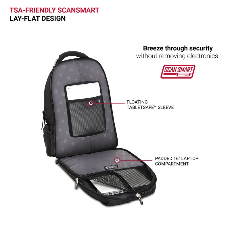 SwissGear 2769 Scansmart Backpack, Black, 17.5-Inch - Image 5