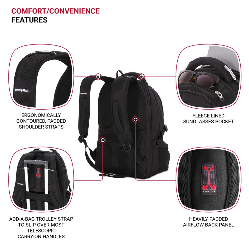 SwissGear 2769 Scansmart Backpack, Black, 17.5-Inch - Image 2