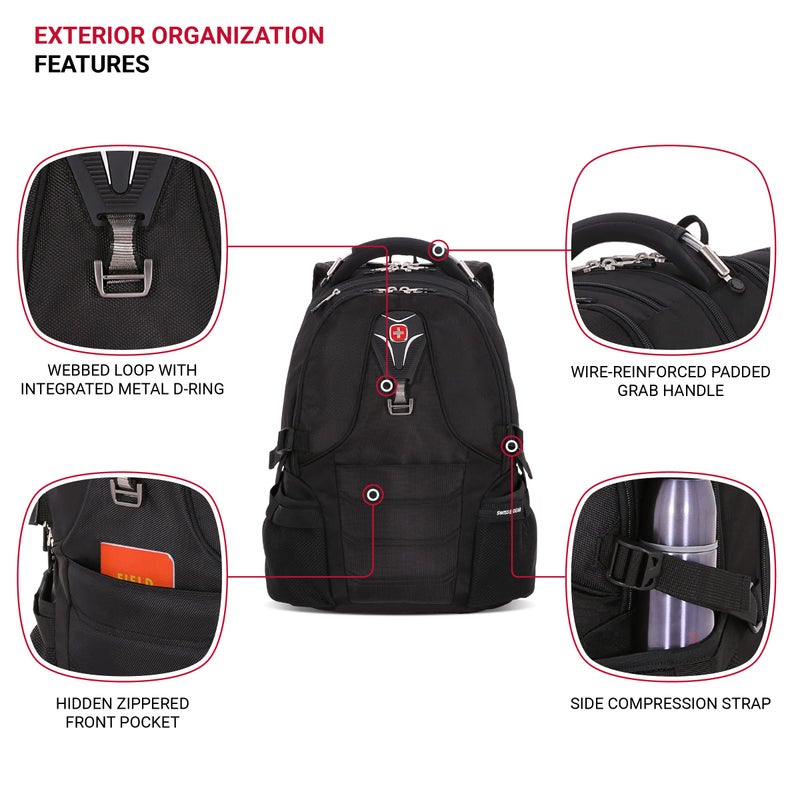 SwissGear 2769 Scansmart Backpack, Black, 17.5-Inch - Image 3