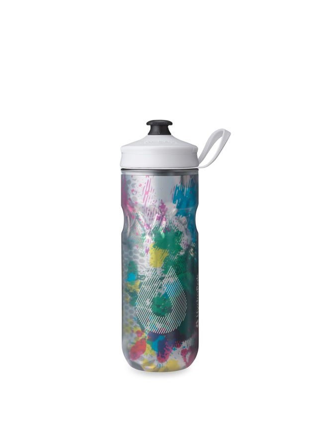 Hydrapak Polar Bottle - Polar Sport Insulated Water Bottle - BPA-Free, Sport & Bike Squeeze Bottle with Handle (Splash Multi, 600ml / 20oz) - Image 1