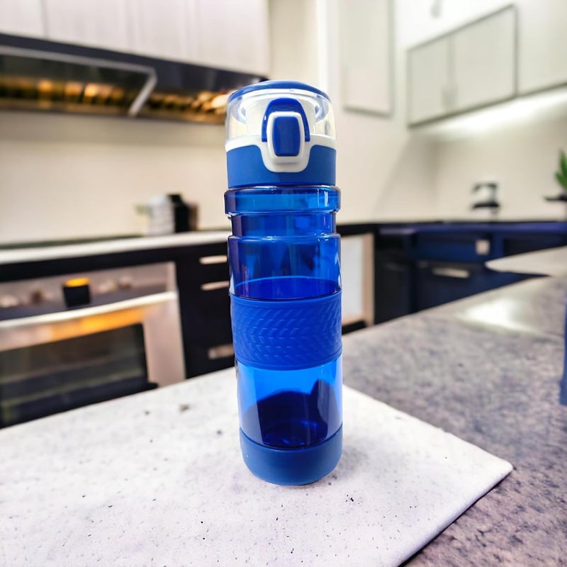 Stylbase Plastic Water Bottle 600 ml Kids For Boys Girls Picnic Sipper School Office Travelling Sports Leak Proof Water Bottle Easy to Carry (Blue) - Image 1