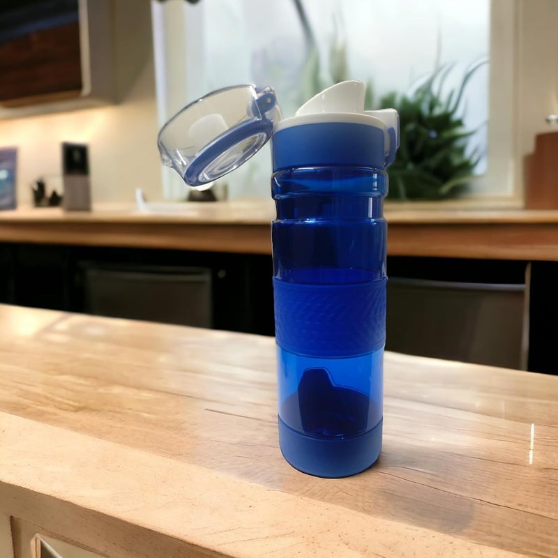 Stylbase Plastic Water Bottle 600 ml Kids For Boys Girls Picnic Sipper School Office Travelling Sports Leak Proof Water Bottle Easy to Carry (Blue) - Image 4
