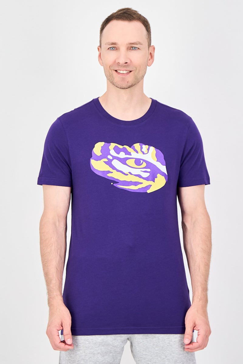 Fanatics Men Sportswear Fit Short Sleeve LSU Tigers Outdoor T-Shirt, Purple - Image 1