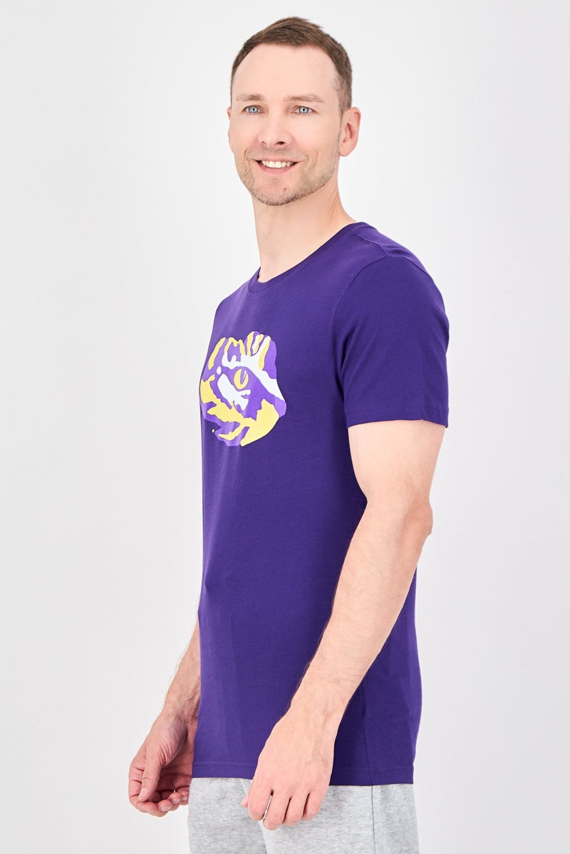 Fanatics Men Sportswear Fit Short Sleeve LSU Tigers Outdoor T-Shirt, Purple - Image 2