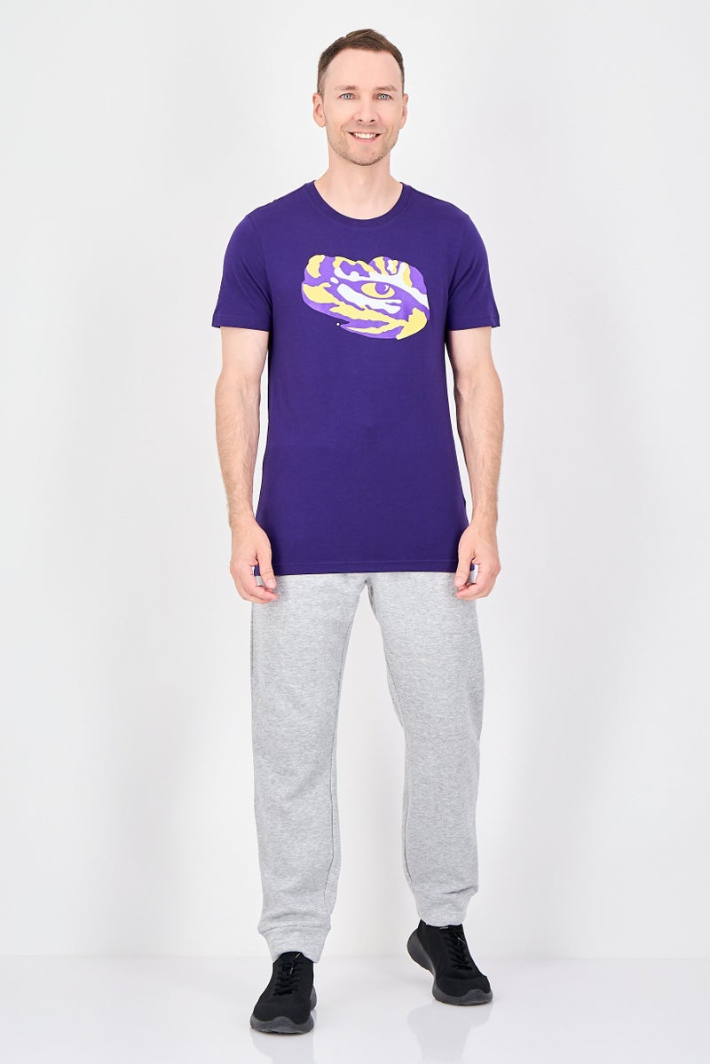 Fanatics Men Sportswear Fit Short Sleeve LSU Tigers Outdoor T-Shirt, Purple - Image 4