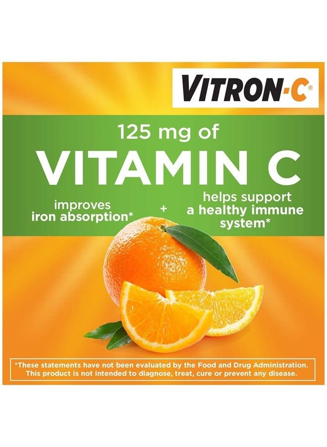 Vitron-C Iron Supplement - 125 mg / 65 mg Strength - Coated Tablet - 60 per Bottle-McK - Image 4