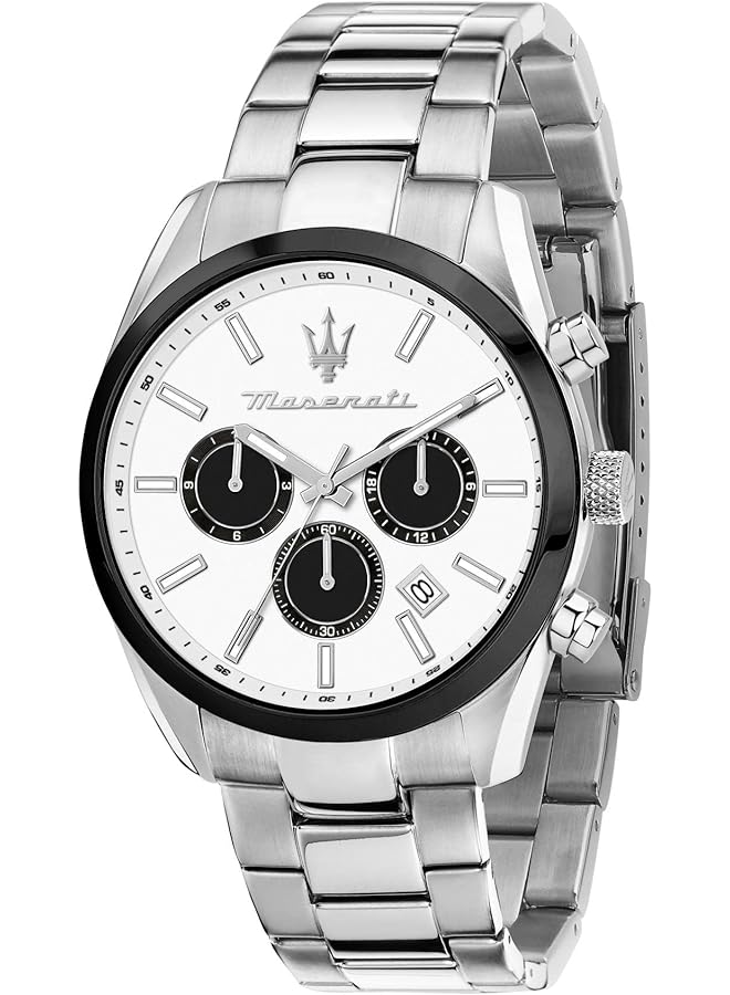 Maserati Attrazione Men Watch Multifunction Quartz R8853151004 Silver 43Mm Bracelet Silver 43Mm Bracelet - Image 1