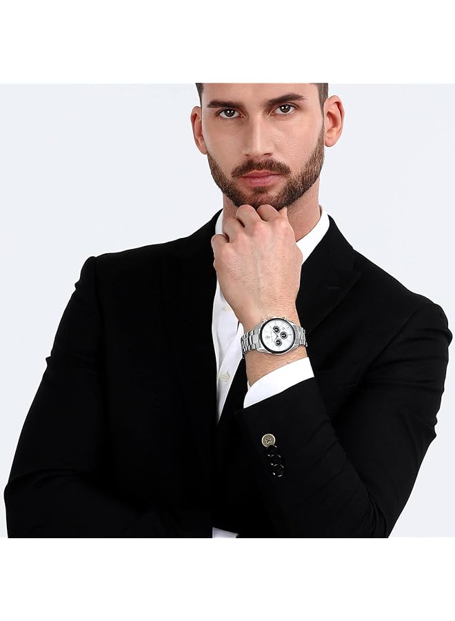 Maserati Attrazione Men Watch Multifunction Quartz R8853151004 Silver 43Mm Bracelet Silver 43Mm Bracelet - Image 4