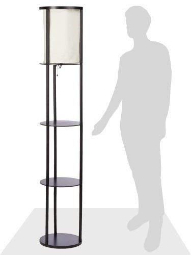 Adesso 3117-01 Stewart 62.5" Round Floor Lamp – Lighting Fixture with Storage Shelves, Smart Switch Compatibility Lamp. Home Decor Accessories,Black Base Finish - Image 5