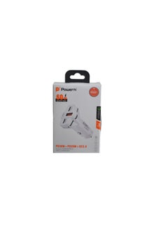 POWER N PowerN Car Charger with 2 Port Design and QC3.0 - 60W - White  - Image 1