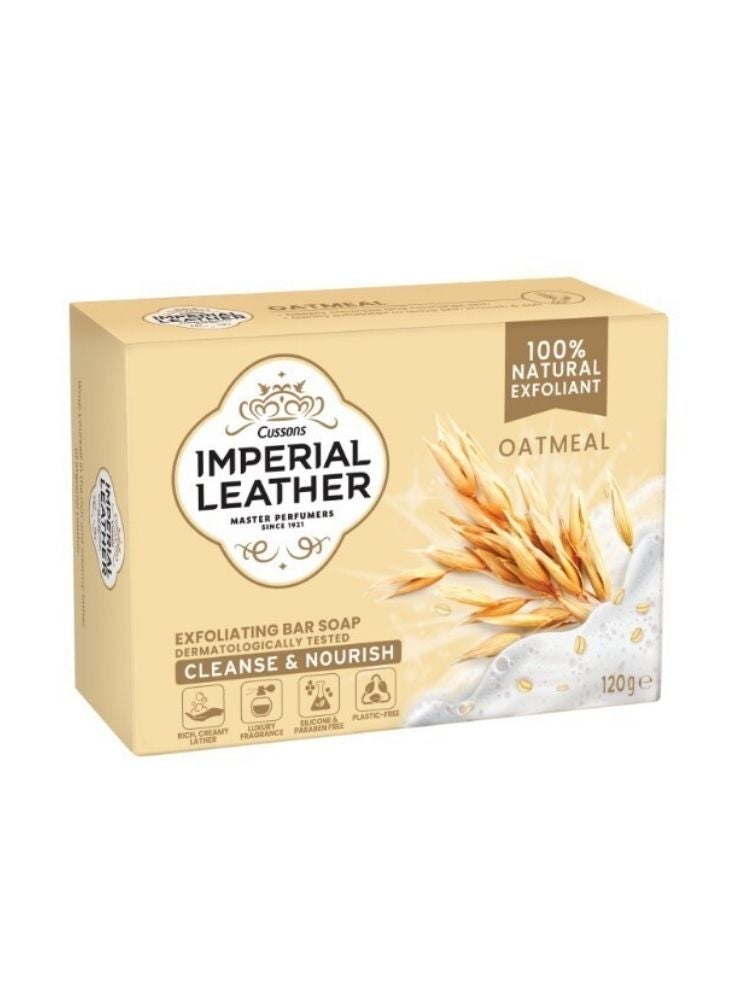 إمبيريال ليزر صابون الشوفان المقشر من "إمبريال ليذر" - ينظف ويغذي البشرة بمقشر طبيعي، ١٢٠ غرام - Image 1