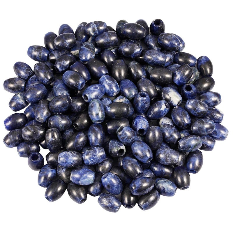 SUNYIK Sodalite Large Hole 5mm Barrel Rondelle Loose Charms European Bead fits BraceletJewelry Makings Pack of 20