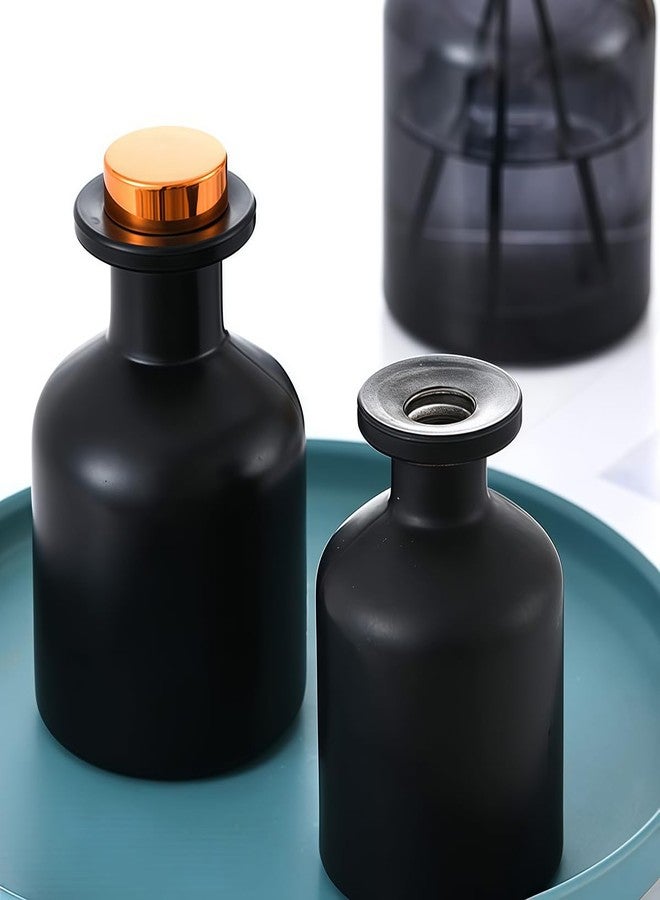 إريكوتري عبوة زجاجية قابلة لإعادة التعبئة سعة 150 مل/5 أونصة من إيريكوتري، وعاء فارغ للزيوت العطرية، مثالية لصنع أعواد ناشر الزيوت العطرية بنفسك، لتزيين الحرف اليدوية، موزع الزيوت العطرية (أسود) - Image 4