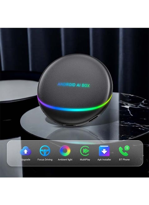 CarPlay AI Box Pro, Android 12 Multimedia Box with YouTube/Netflix Compatible with Wireless CarPlay and Android Auto, 8 Core Processor 8+128G Support HDMI Output, SIM Card & TF Card
