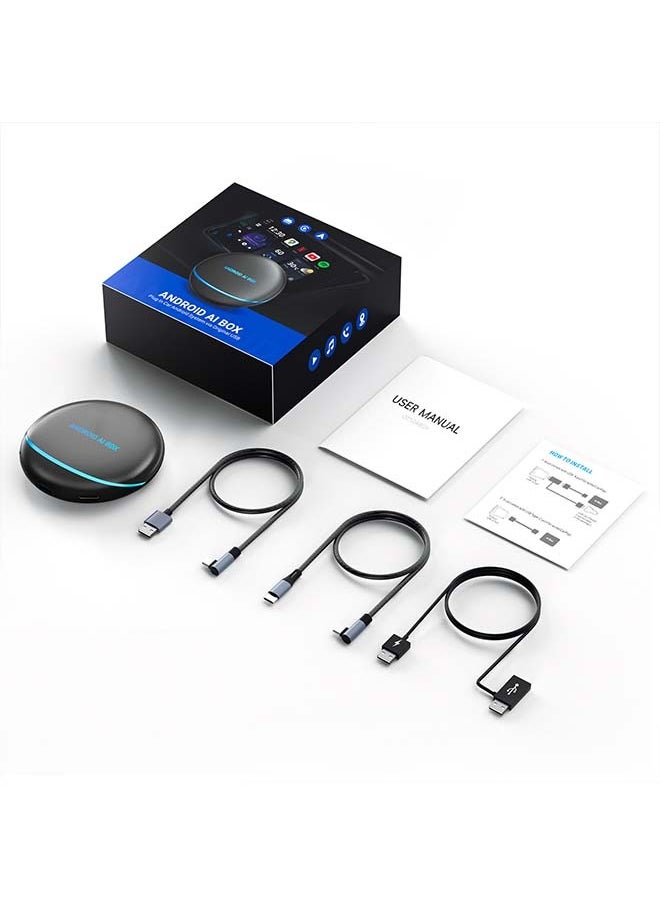 Ottocast - CarPlay AI Box Pro, Android 12 Multimedia Box with YouTube/Netflix Compatible with Wireless CarPlay and Android Auto, 8 Core Processor 8+128G Support HDMI Output, SIM Card & TF Card - Image 1