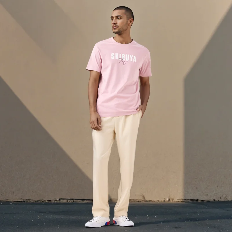 سبلاش فيڤ Typographic Print T-shirt