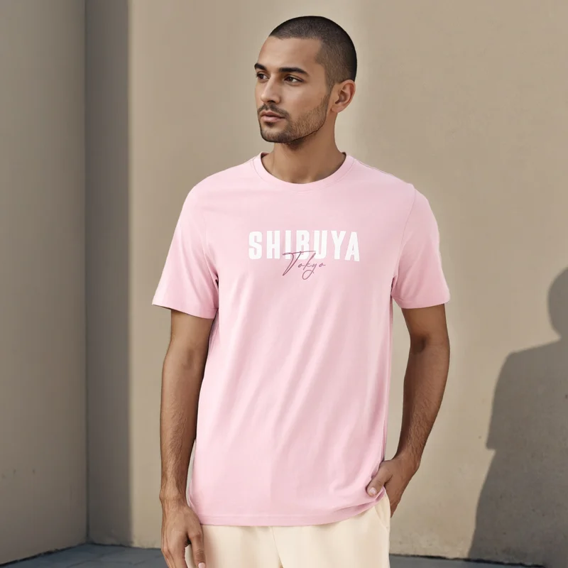 سبلاش فيڤ Typographic Print T-shirt