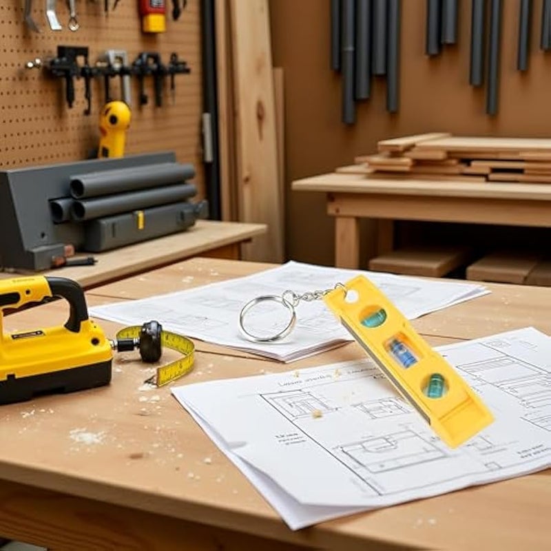 مستوى مغناطيسي، مسطرة افقية دقيقة بـ3 مستويات فقاعات، اداة قياس افقية مع سلسلة مفاتيح لاداة النجارة، ادوات قياس المستوى بالليزر والتخطيط - Image 3
