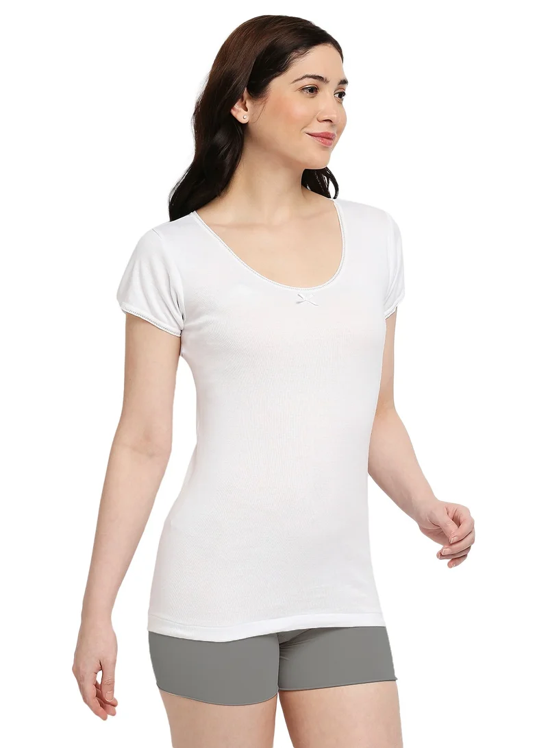 BYC WOMEN'S COTTON UNDERSHIRT (PACK OF 3) - WHITE