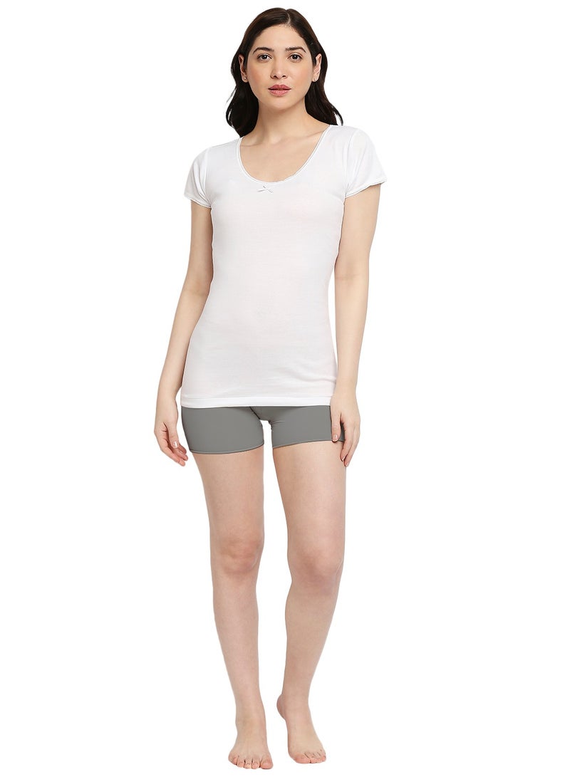 BYC WOMEN'S COTTON UNDERSHIRT (PACK OF 3) - WHITE  - Image 2