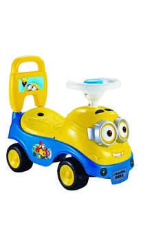 Despicable Me Minions Ride-On Car for Toddlers Ages 1-2 – Cute Yellow and Blue Push Car with Non-Slip Handle, Storage Box, Easy Maneuverability – Safe, Durable Toddler Ride On Toy – Perfect Birthday Gift for Boys & Girls  - Image 1