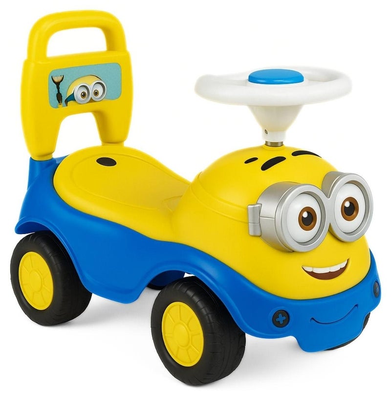 puzzle toys Ride-On Car for Toddlers Ages 2-3 – Cute Yellow and Blue Push Car with Non-Slip Handle, Storage Box, Easy Maneuverability – Safe, Durable Toddler Ride On Toy – Perfect Birthday Gift for Boys & Girls - Image 1