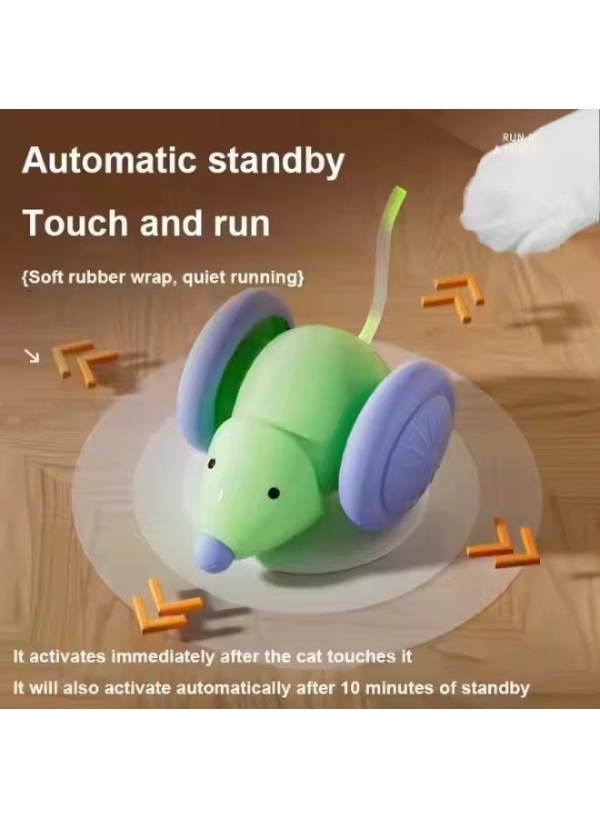 🐭 لعبة ماوس تفاعلية قابلة للشحن – تتحرك تلقائيًا مع أضواء LED للقطط - Image 2