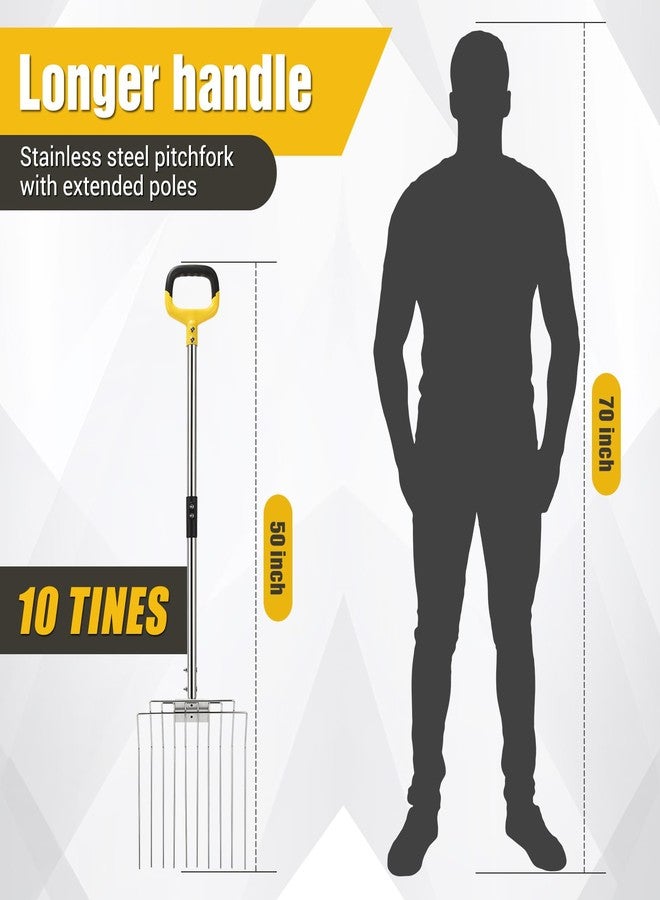 AugFir Pitchfork for Gardening - 10 Tines - Image 2