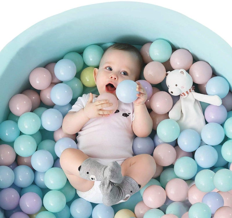 TRENDBOX Ball Pit Balls 100 - Macaron Colors Balls for Ball Pit, Play Tent Baby Playhouse Pool Birthday Party Decoration (A-4 Macaron Colors) - Image 1