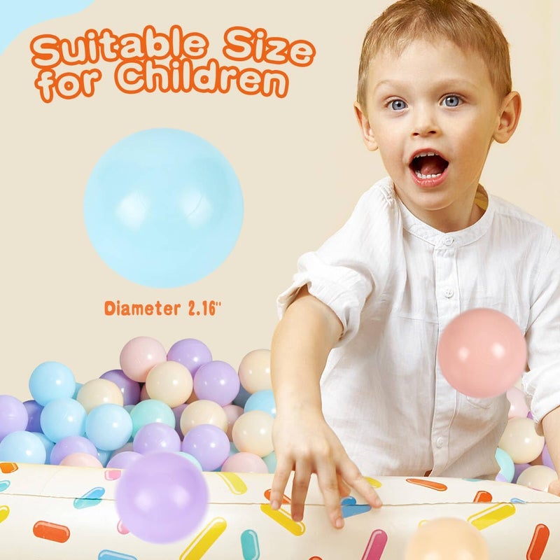 TRENDBOX Ball Pit Balls 100 - Macaron Colors Balls for Ball Pit, Play Tent Baby Playhouse Pool Birthday Party Decoration (A-4 Macaron Colors) - Image 4