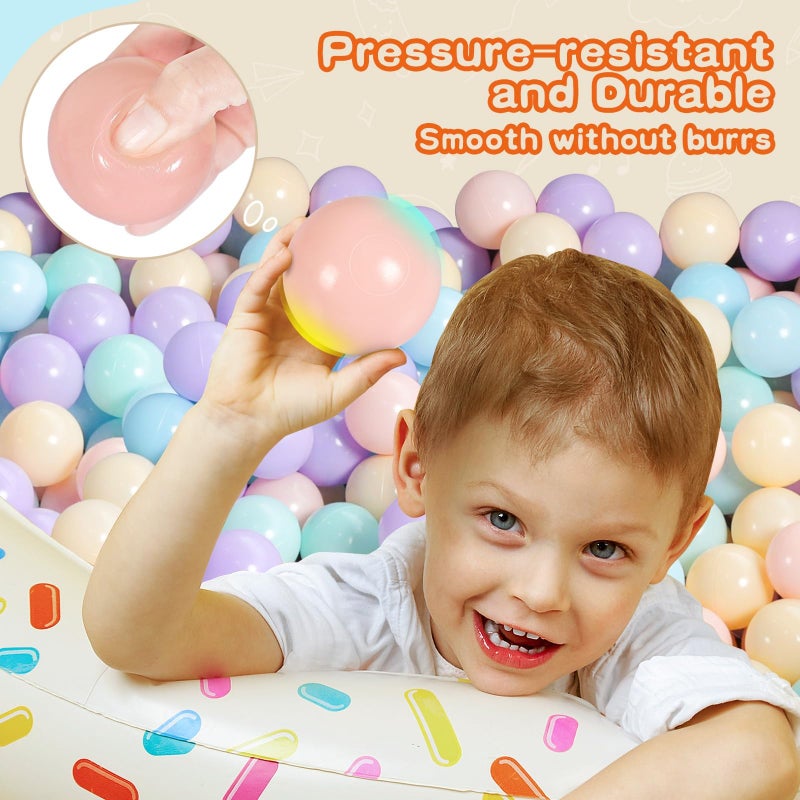 TRENDBOX Ball Pit Balls 100 - Macaron Colors Balls for Ball Pit, Play Tent Baby Playhouse Pool Birthday Party Decoration (A-4 Macaron Colors) - Image 5