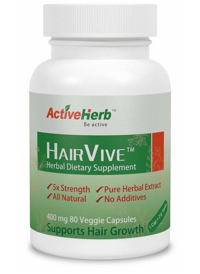ActiveHerb - HairVive Hair Growth Supplement 80 Capsules - Image 1