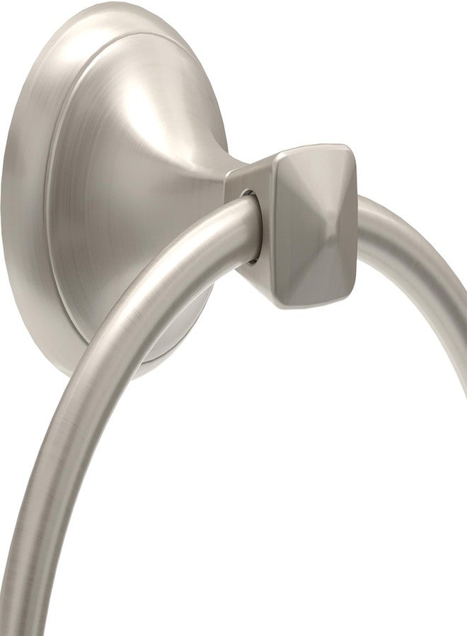 Delta Esato (1-Pack) Hand Towel Holder SpotShield Brushed Nickel Towel Racks for Bathroom Wall Round Towel Ring Holder for Bath Towel Hanger for Kitchen, Bathroom Accessories ESA46-DN - Image 5