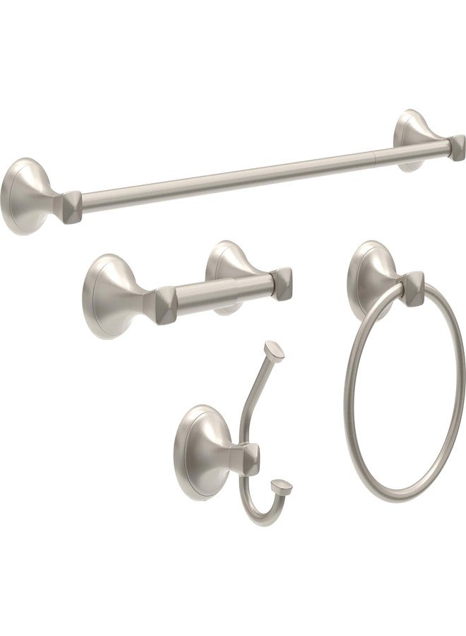 Delta Esato (1-Pack) Hand Towel Holder SpotShield Brushed Nickel Towel Racks for Bathroom Wall Round Towel Ring Holder for Bath Towel Hanger for Kitchen, Bathroom Accessories ESA46-DN - Image 4