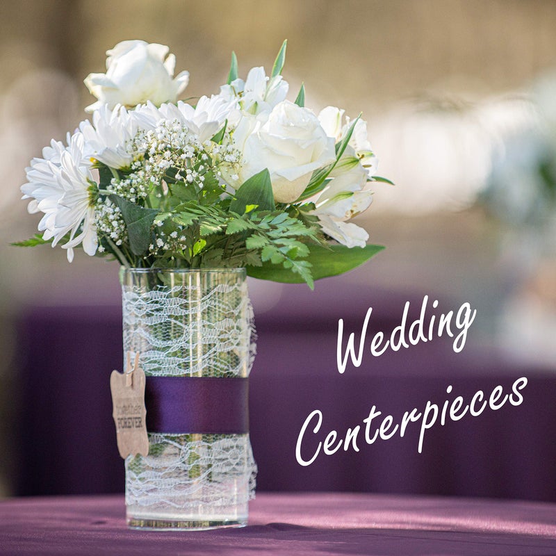 CYS Excel Clear Glass Cylinder Vase (H:9" D:4") Flower Vase Centerpieces Hurricane Floating Candle Holder - Image 5