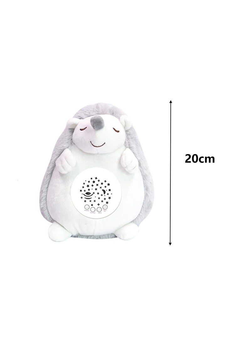 Children'S Cartoon Plush Starry Sky Fantasy Projection Lamp Baby Soothing Doll Sleep Creative Gift Toy (Hedgehog) - Image 2