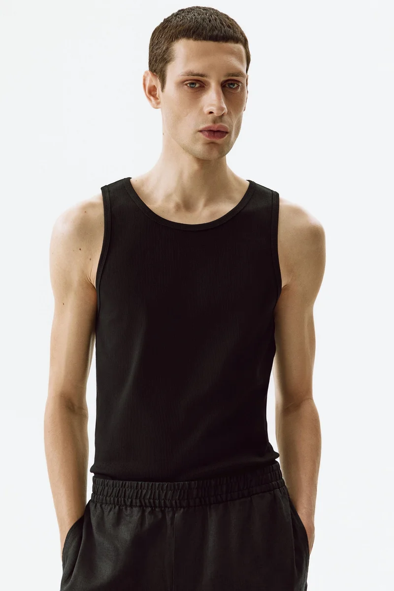H&M Slim Fit Ribbed vest top