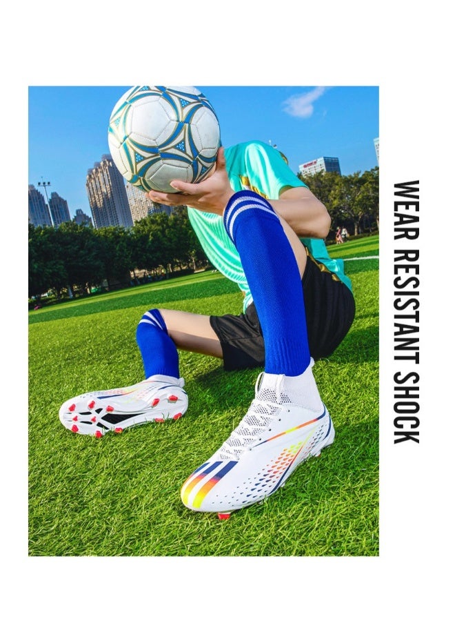 Beauenty Spike Sneakers TF Training Shoes Football Shoes Non-slip (Spike Bright Moon)  - Image 3