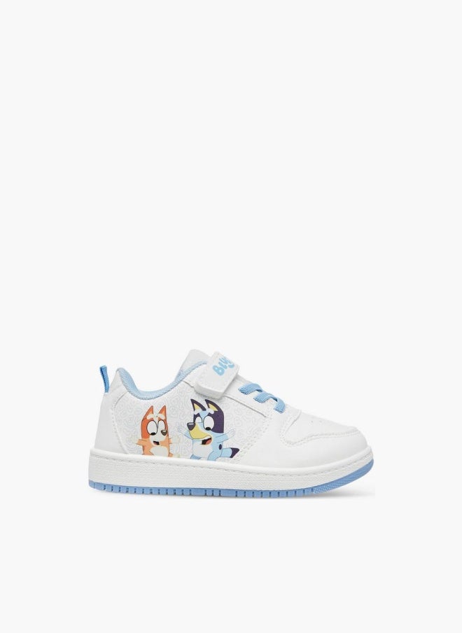 BLUEY Printed Sneakers with Hook and Loop Closure - Image 1
