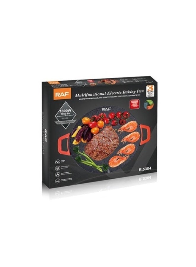 آر إيه أف مقلاة الخَبز الكهربائية متعددة الوظائف مع تحكم قابل للتعديل في درجة الحرارة وسطح غير لاصق وتسخين مزدوج الجوانب، مثالية للخبز والقلي والتحميص والشواء – جهاز طهي كهربائي مدمج وسهل التنظيف للاستخدام المنزلي - Image 2