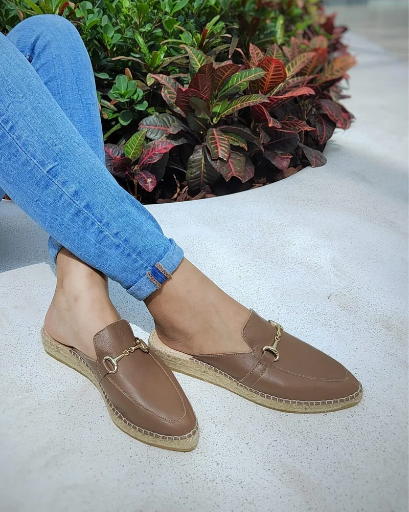 SHOEQ Mocha Espadrille Mule for Women | Best Price UAE