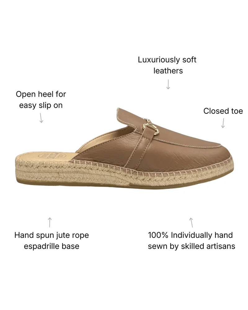 SHOEQ Mocha Espadrille Mule for Women | Best Price UAE