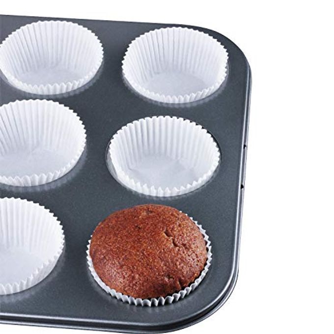 Caperci Standard White Cupcake Liners 500 Count, No Smell, Food Grade & Grease-Proof Baking Cups Paper - Image 3