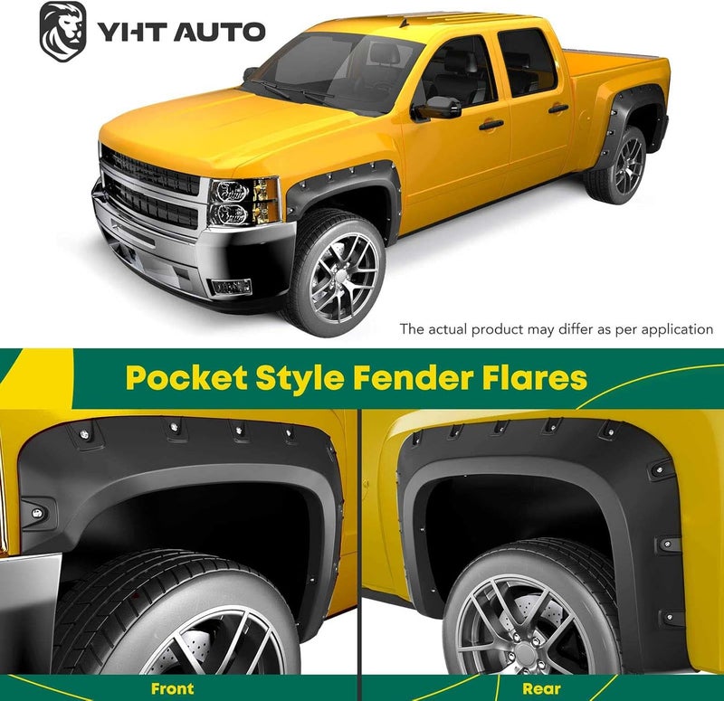 YHTAUTO Fender Flares with Hardware Kits for 2014-2023 Toyota 4Runner - Front & Rear Pocket Bolt Riveted Style - Image 2