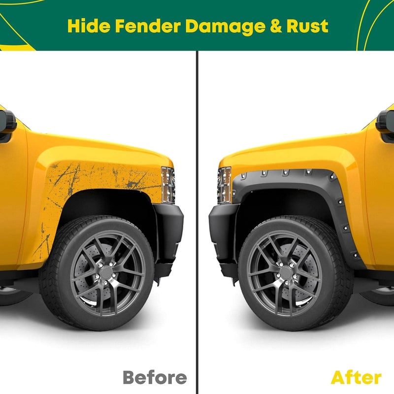 YHTAUTO Fender Flares with Hardware Kits for 2014-2023 Toyota 4Runner - Front & Rear Pocket Bolt Riveted Style - Image 4