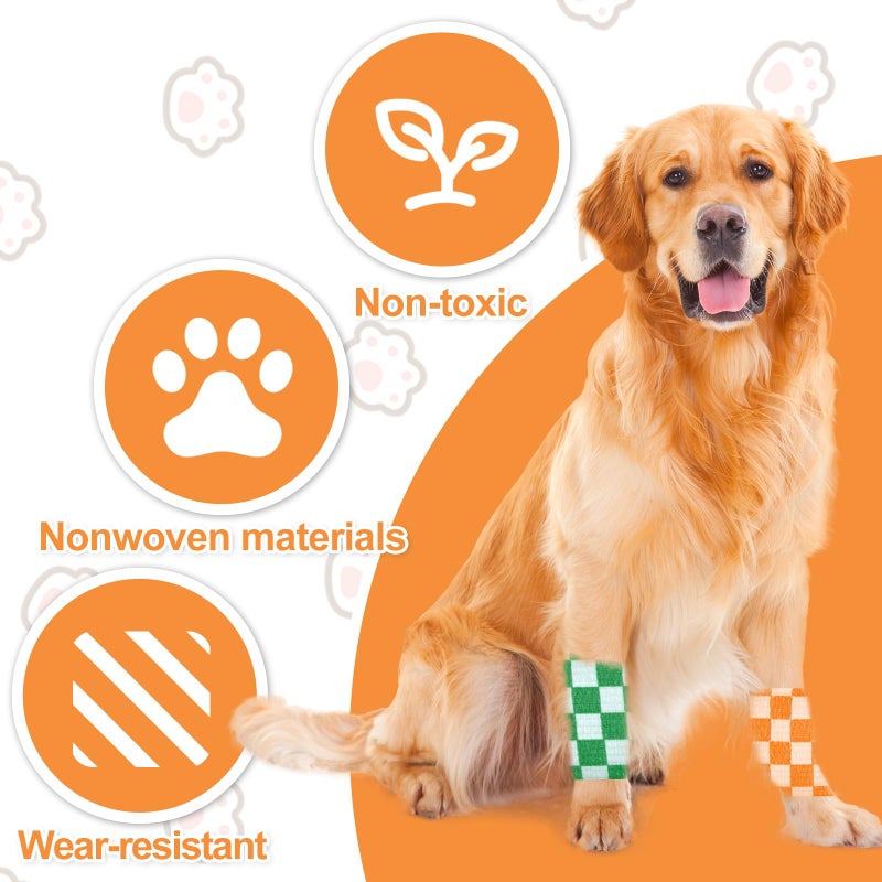 Kreyfer 6 Roll 2 Inch x 5 Yards Checkered and Heart Print Pet Vet Wrap for Dogs Cats, Cohesive Bandages in Bulk, Non-Woven Self Adhesive Bandages Wrap Roll for Animals Wound Care, Ankle Sprains and Swelling - Image 4