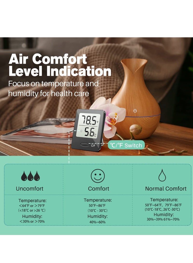 KASTWAVE Digital Thermometer Hygrometer, Indoor Humidity Meter, Home Temperature Thermometers Sensor Gauge, Temp Monitor Humidistat for Baby Room, Outside, Greenhouse Plant, Incubator 2 Pack - Image 2