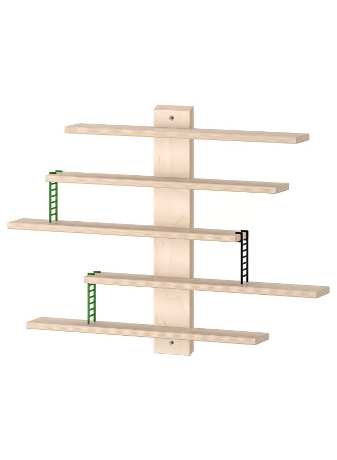 IKEA (IKEA) رف جداري من ايكيا لوستيغ – 37×37 سم | رف ديكور قابل للتعديل لتخزين الألعاب والتحف | تصميم ممتع من الخشب الطبيعي - Image 1